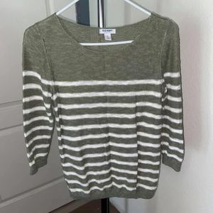 Old Navy Green Striped Sweater